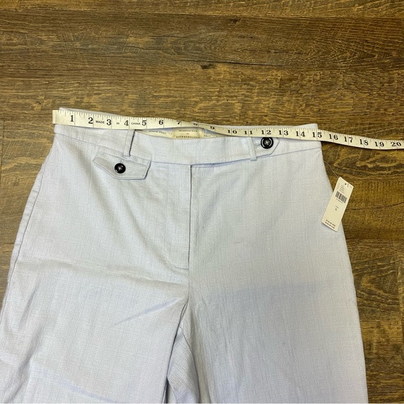 NEW Anthropologie The Essential Slim Sky Blue Trouser Pants Womens Size 6 - Picture 3 of 12